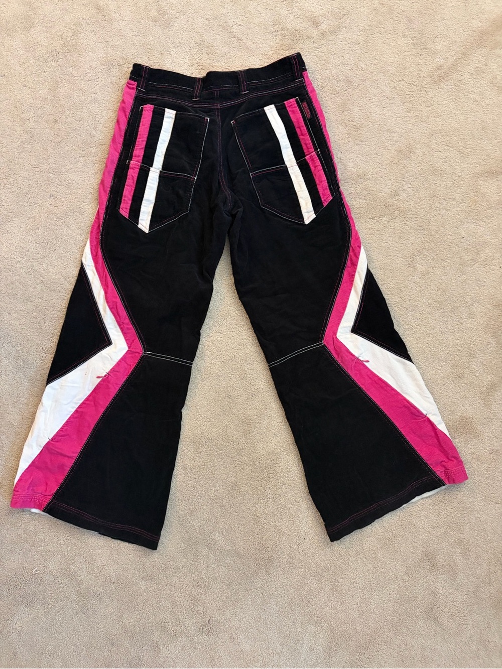 Black & Pink @girl Y2K rave pants